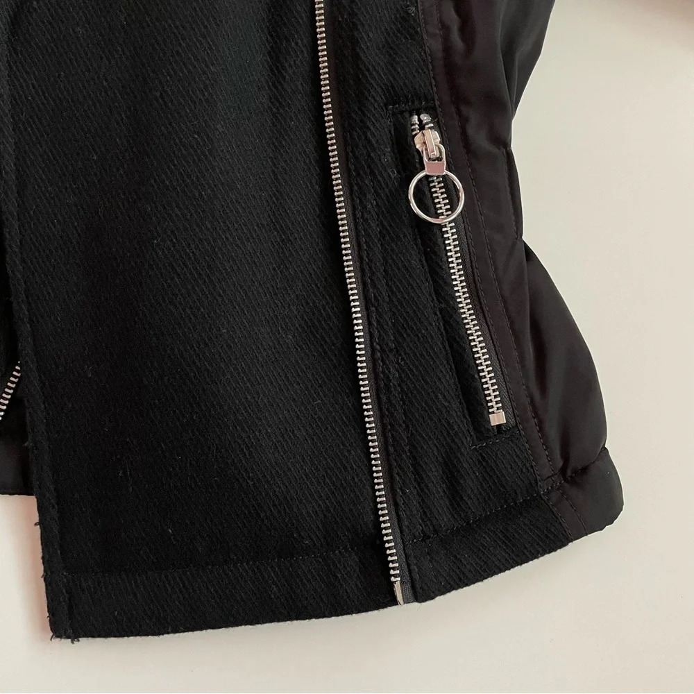 Express Black Puffer Wool Lined Padded Winter Warm Cozy Ski Jacket Coat Size XS - Picture 9 of 14